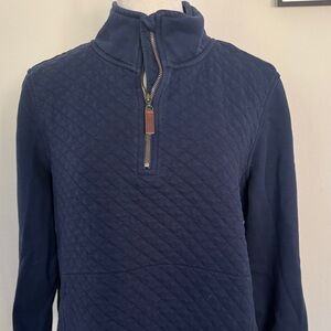 L.L. Bean Women's Navy Quilted Pullover  Sweatshirt L